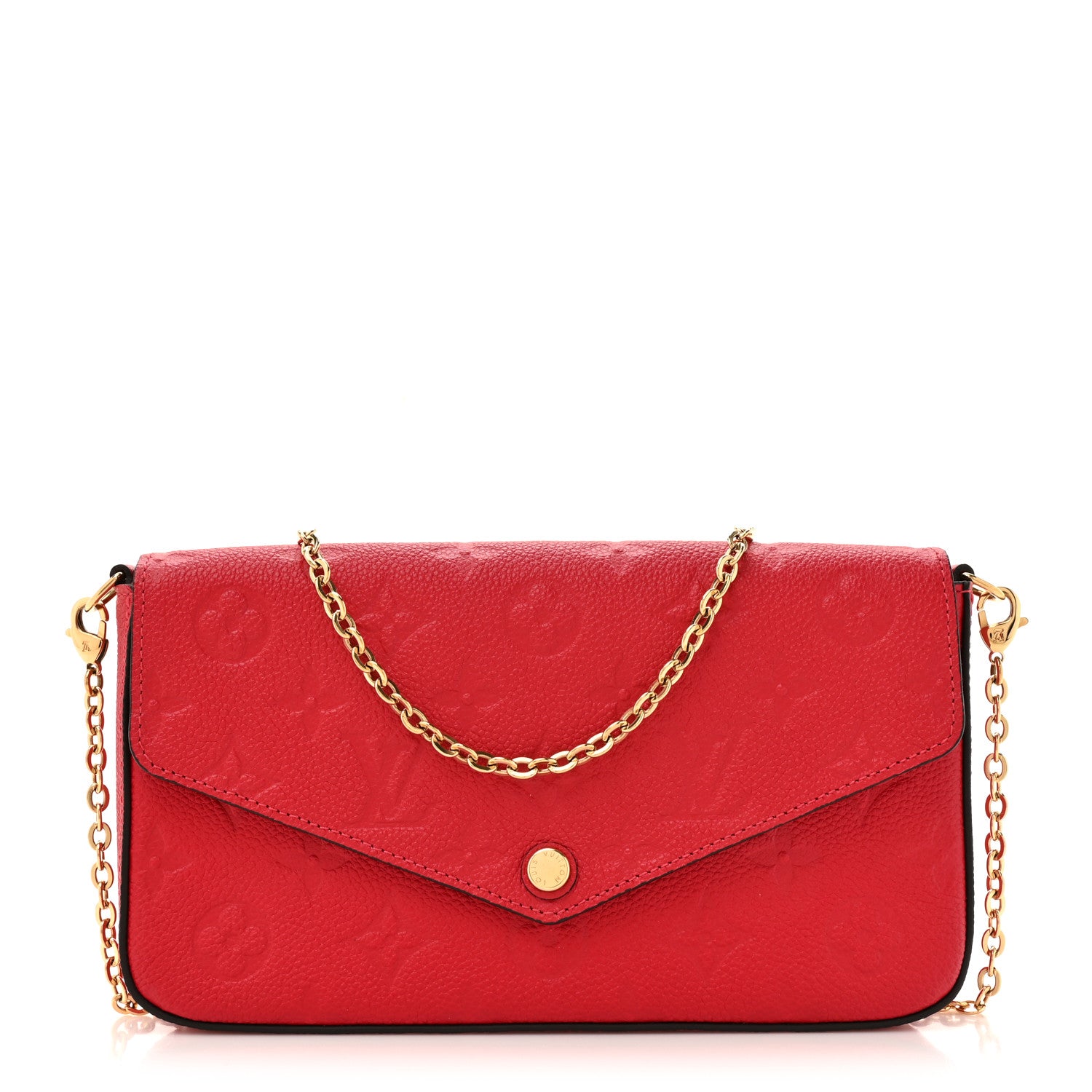 Louis Vuitton Empreinte Pochette Felicie Chain Wallet Scarlet 1 of 12