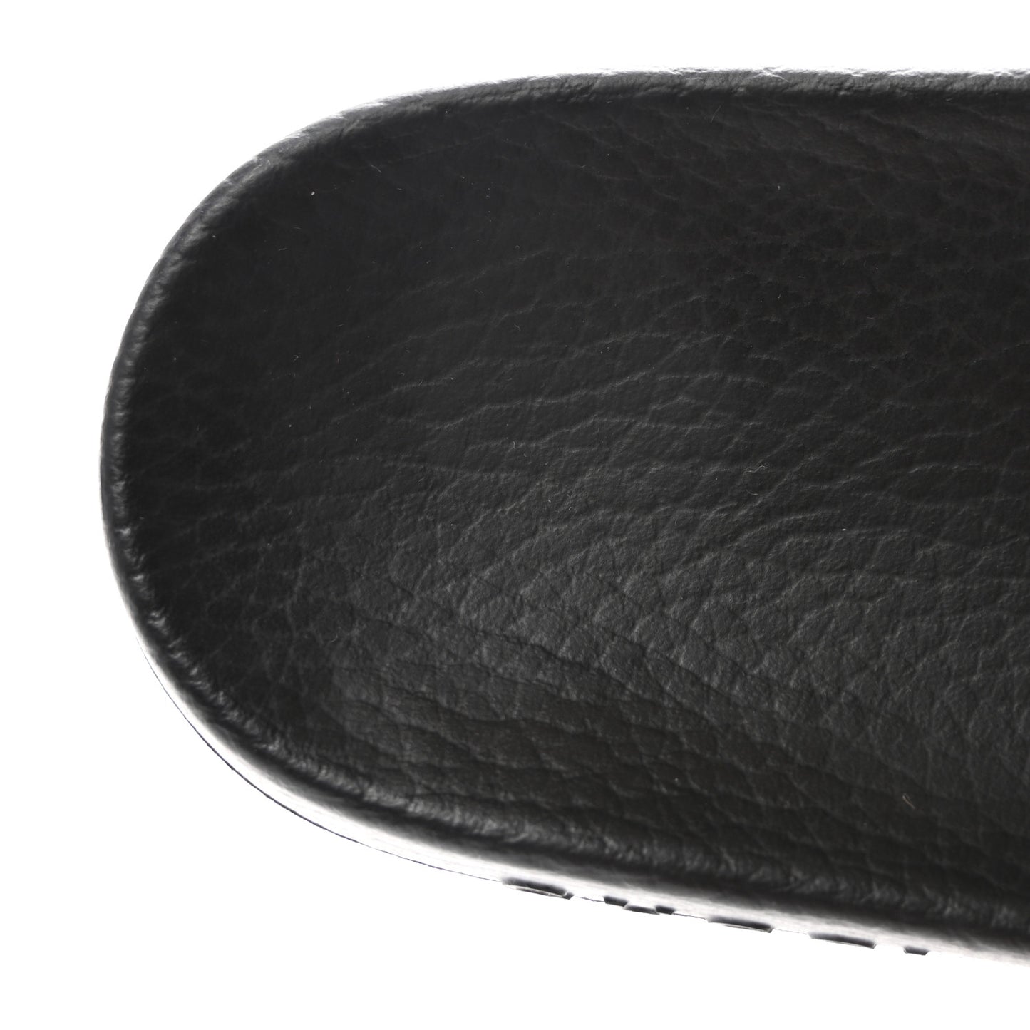 Rubber Matelasse Interlocking G Mens Slide Sandals 7 Black