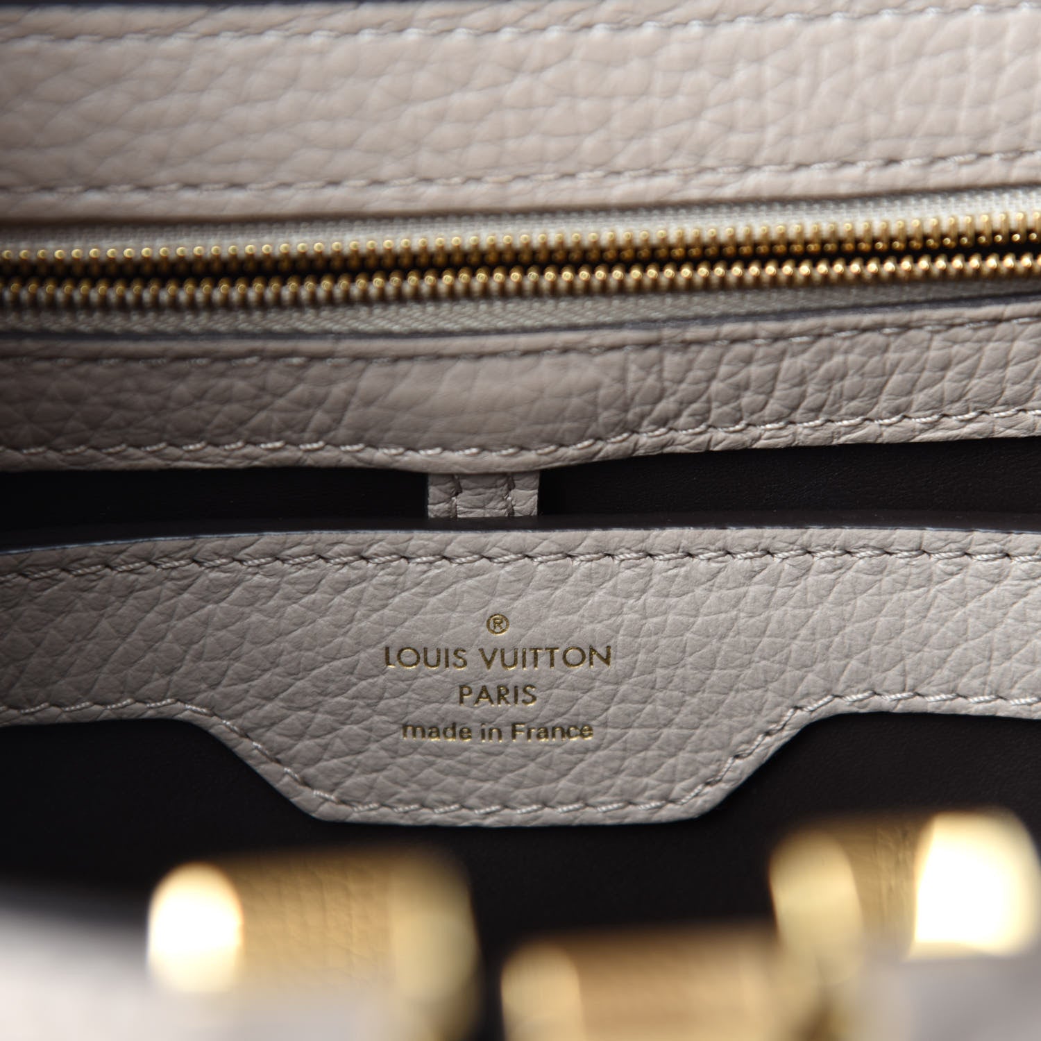 Louis Vuitton Taurillon Capucines PM Galet 9 of 10