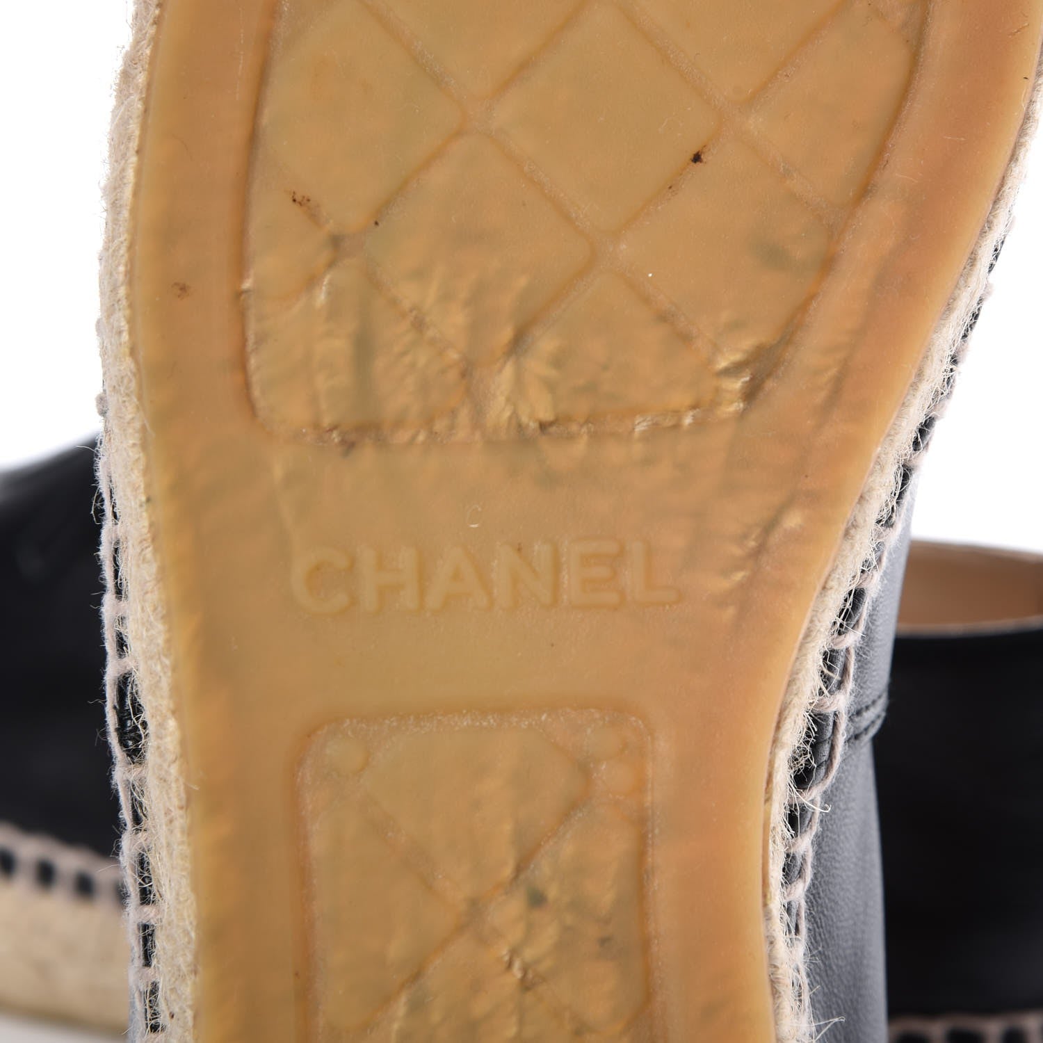 Chanel Lambskin CC Espadrilles 39 Black 10 of 14