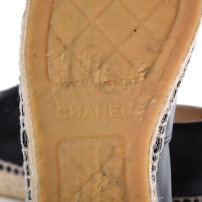Chanel Lambskin CC Espadrilles 39 Black 10 of 14