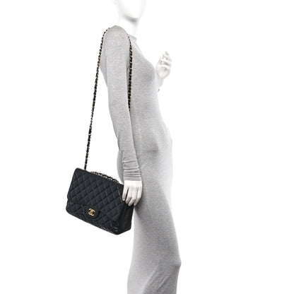 Chanel Caviar Quilted Jumbo Single Flap Black 2 of 11