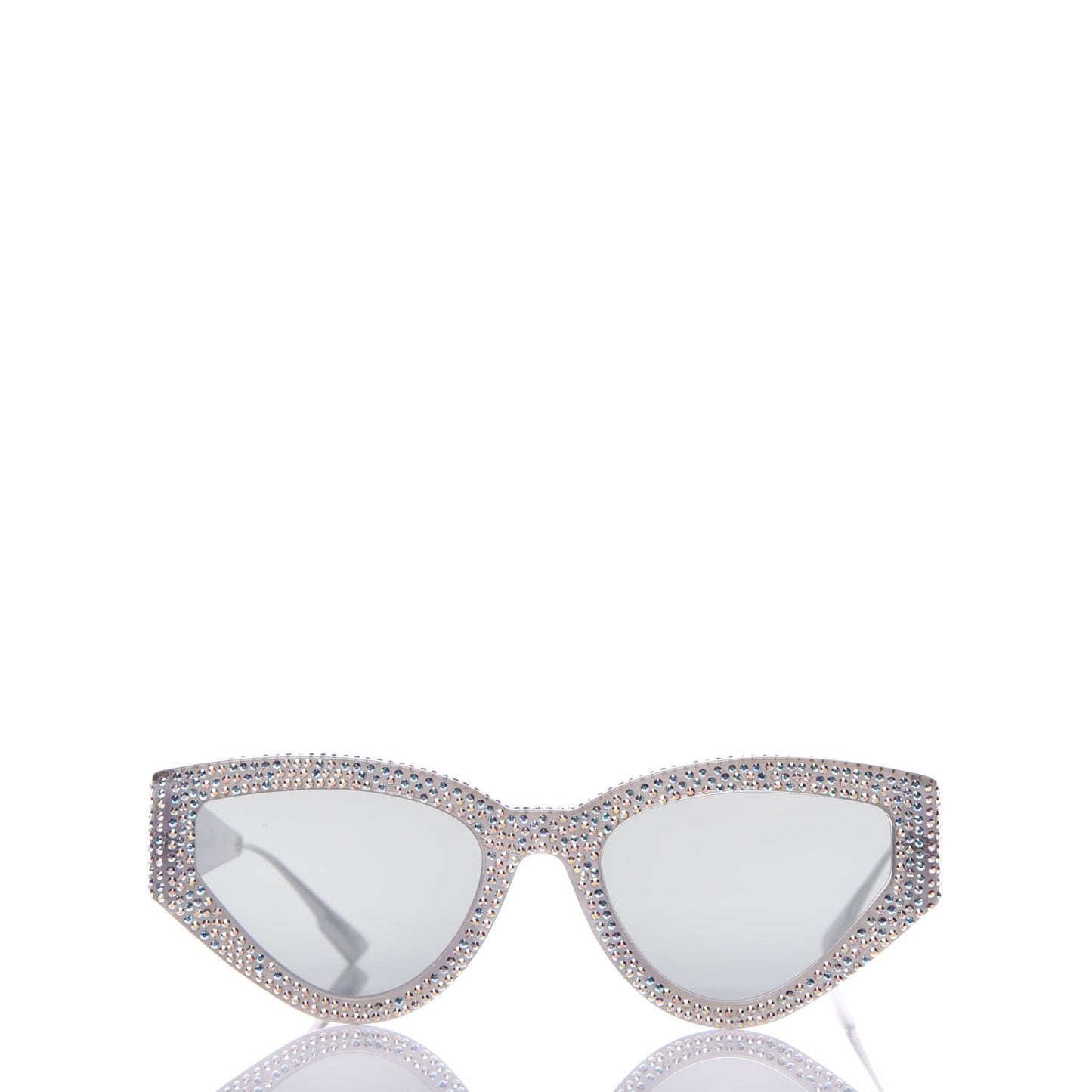 Acetate Crystal CatStyleDior1S Sunglasses Silver