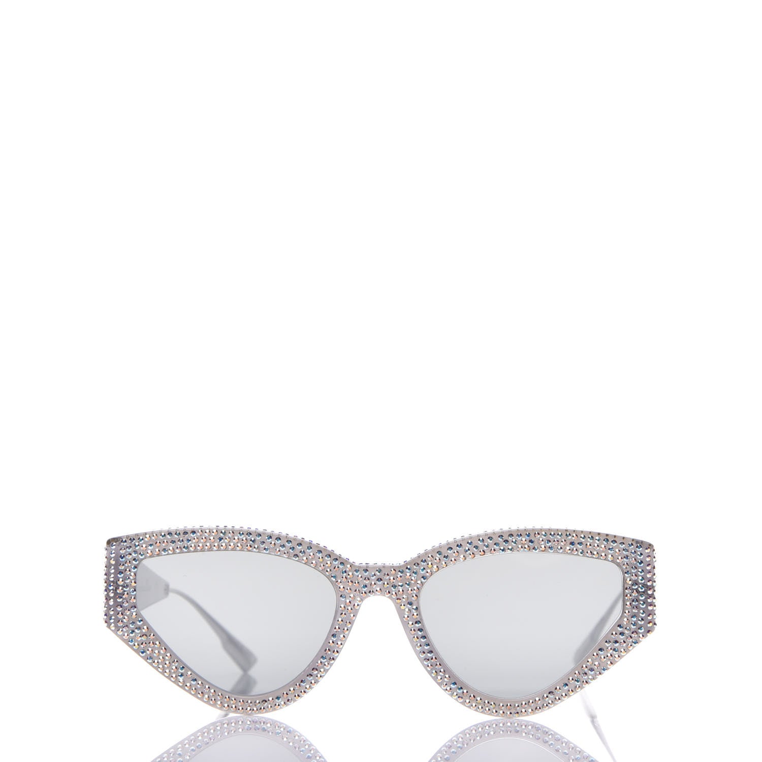 Christian Dior Acetate Crystal CatStyleDior1S Sunglasses Silver 2 of 7