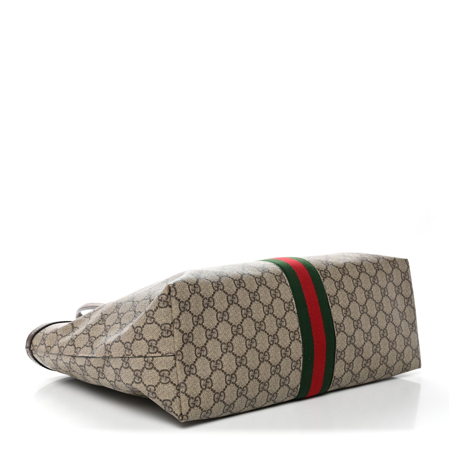 GG Supreme Monogram Medium Ophidia Shopping Tote Brown