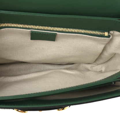 Gucci Azalea Calfskin Horsebit 1955 Shoulder Bag New Shamarock Emerald 5 of 13