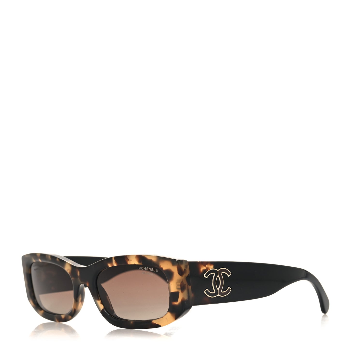 Acetate Polarized Rectangle Sunglasses 5525 Havana