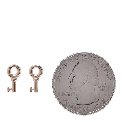 Tiffany 18K Rose Gold Mini Key Earrings 2 of 6