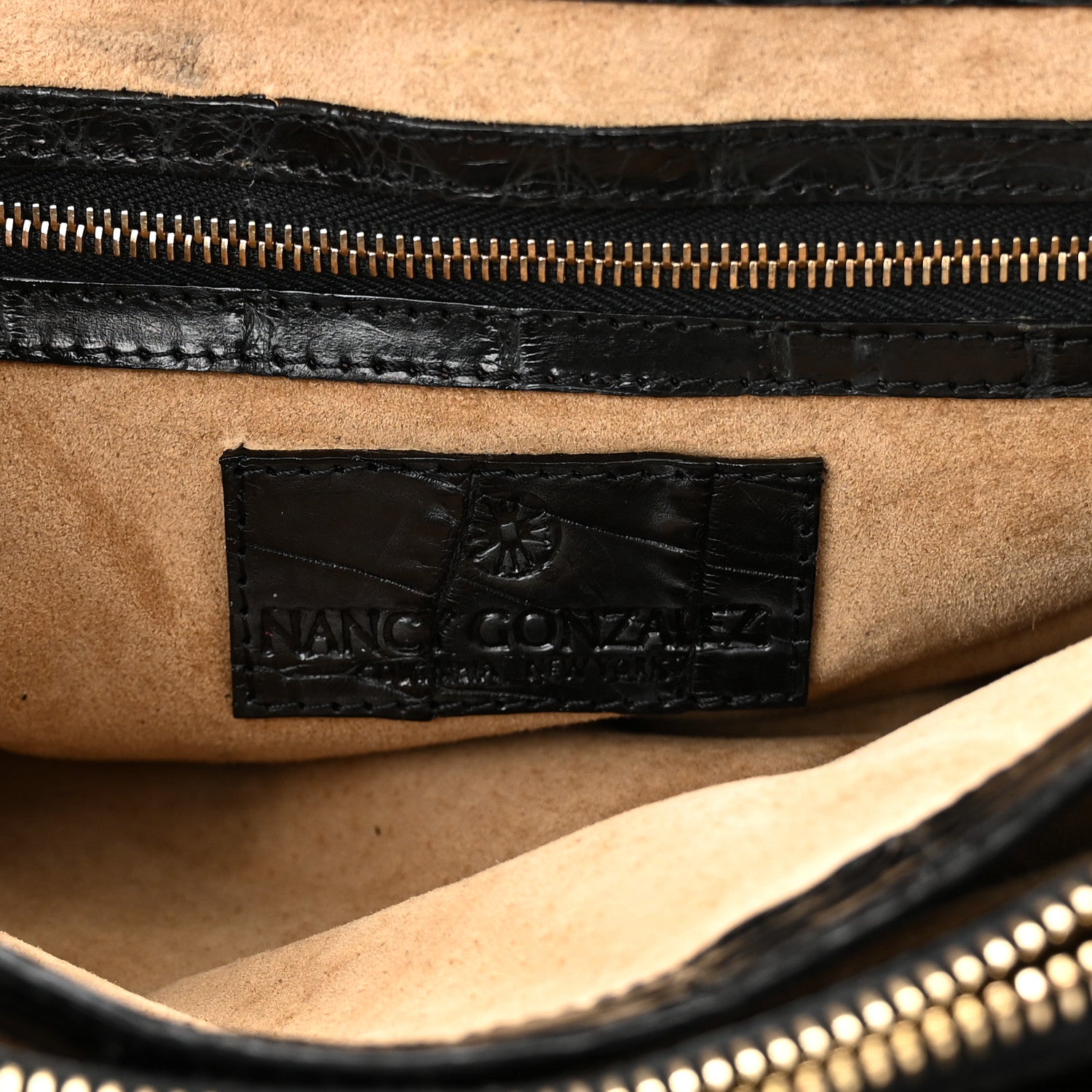 Nancy Gonzalez Crocodile Chain Flap Shoulder Bag Black 4 of 10