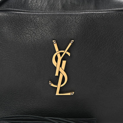 Saint Laurent Grained Lambskin Monogram Lou Camera Bag Black 8 of 11