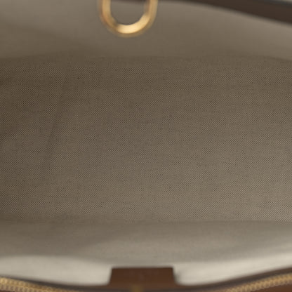Gucci GG Supreme Monogram Azalea Calfskin Small Retro Interlocking G Tote Bag Beige Ebony Brown Sugar 5 of 11