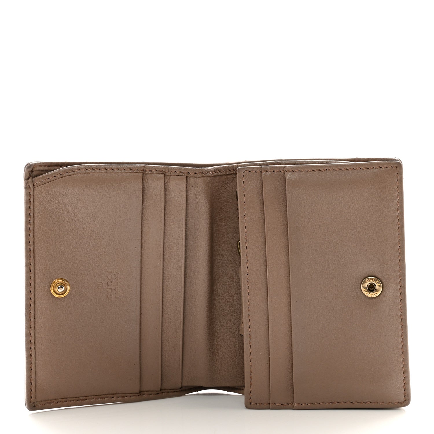 Gucci Calfskin Matelasse GG Marmont Card Case Wallet Porcelain Rose 5 of 9