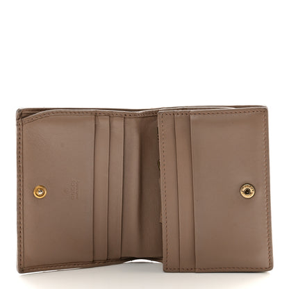 Gucci Calfskin Matelasse GG Marmont Card Case Wallet Porcelain Rose 5 of 9