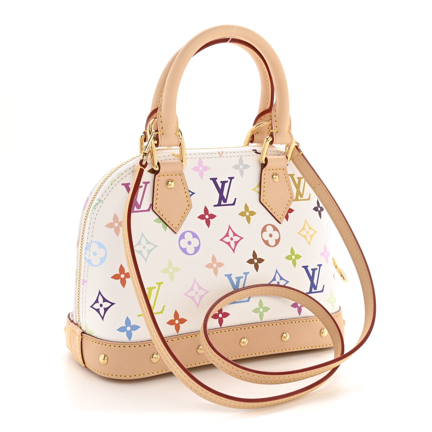 Louis Vuitton LV x TM Monogram Multicolor Alma BB White 3 of 10