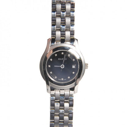 Gucci Stainless Steel Diamond 27mm 5500L Quartz Watch Black 1 of 14
