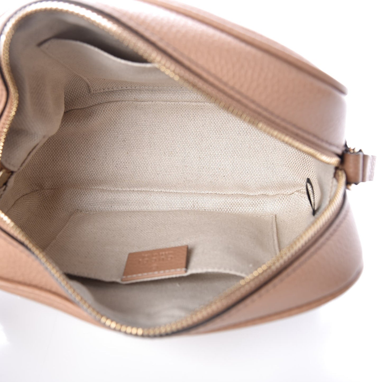 Pebbled Calfskin Small Soho Disco Bag Camelia