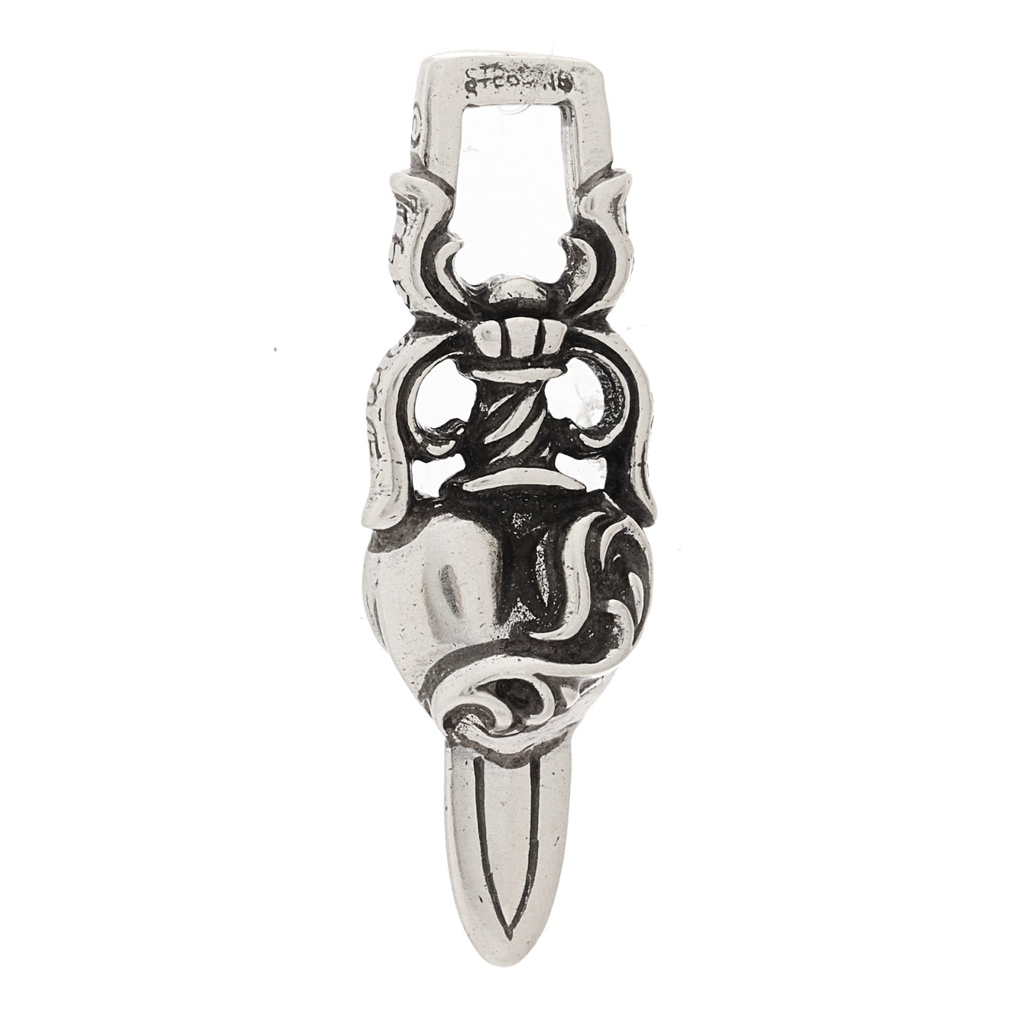 Sterling Silver Dagger Heart Pendant