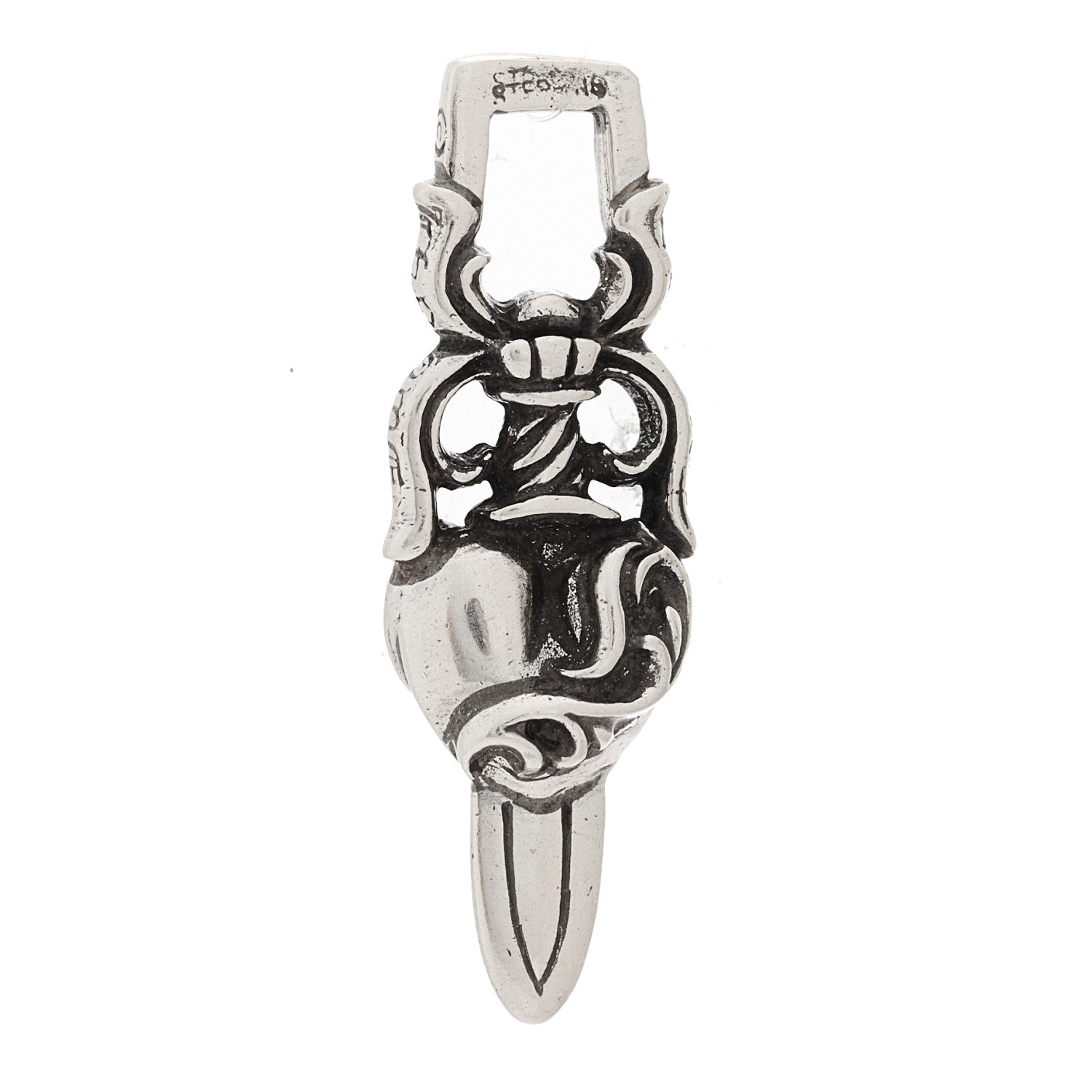 Chrome Hearts Sterling Silver Dagger Heart Pendant 3 of 3