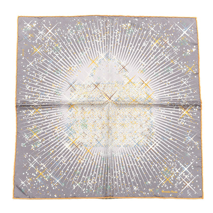 Hermes Silk Magic Kelly Pocket Square Scarf Gris Perle Soleil 1 of 5