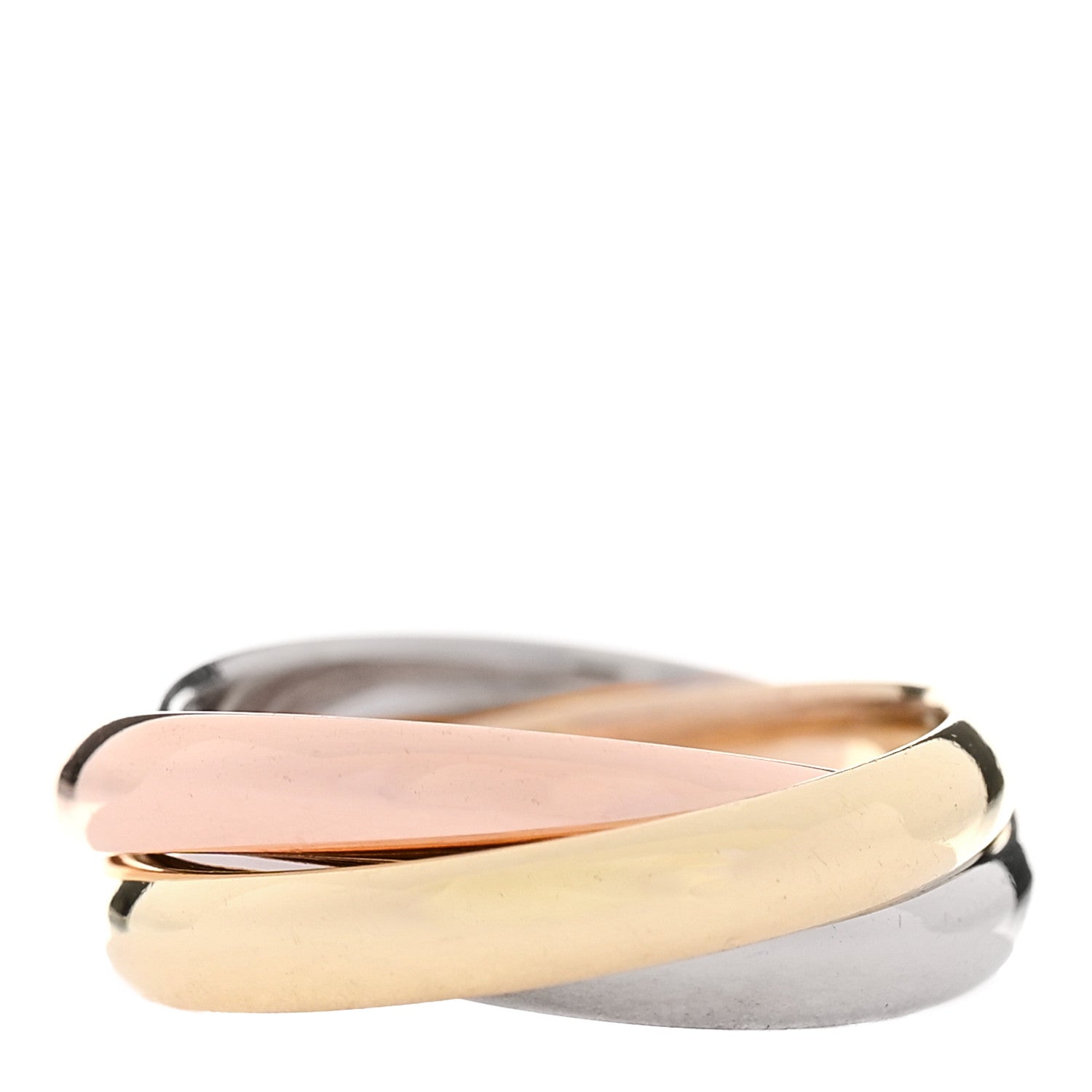 Cartier 18K Pink Yellow White Gold Classic Trinity Ring 51 5.75 3 of 6