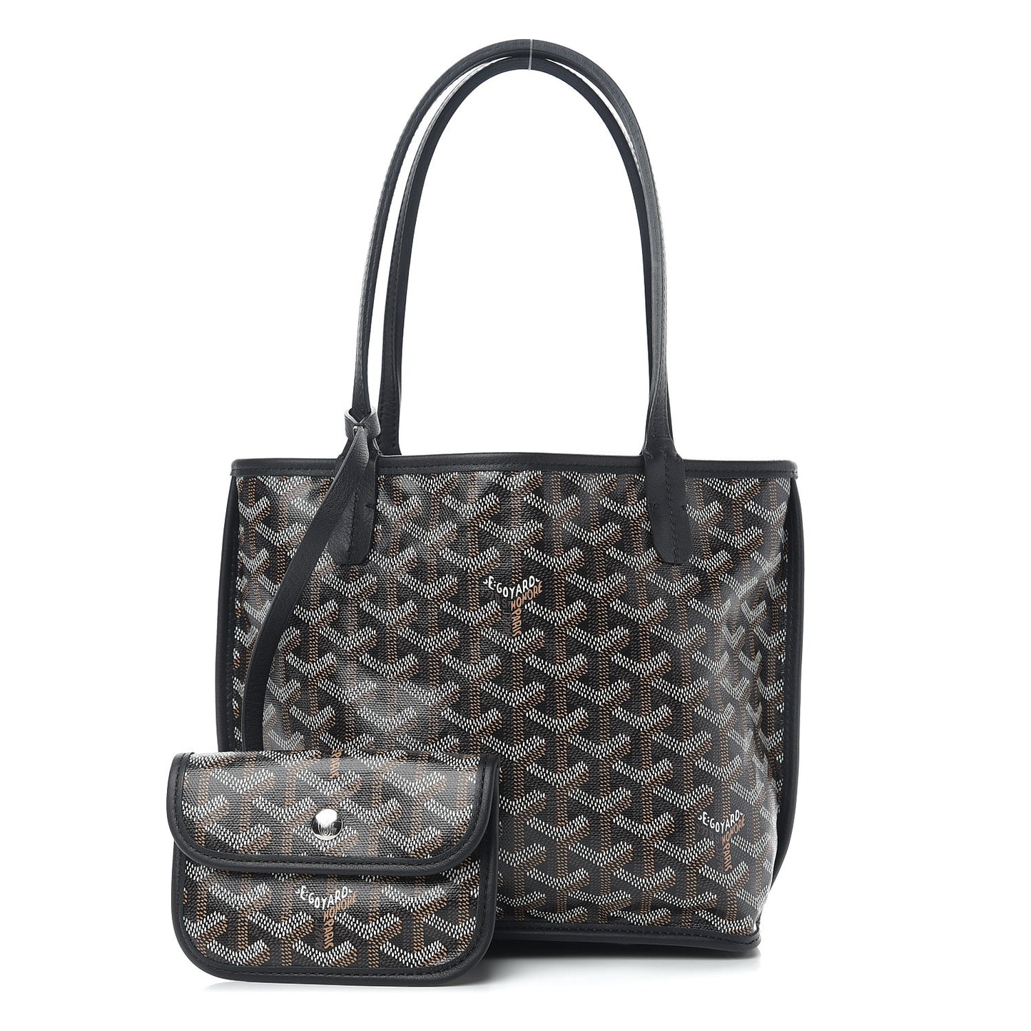 Goyardine Reversible Mini Anjou Black