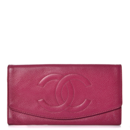 Chanel Caviar CC Flap Clutch Wallet Pink 1 of 18