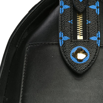 Louis Vuitton Smooth Calfskin Colored Monogram Speedy Amazon MM Blue Black 14 of 17