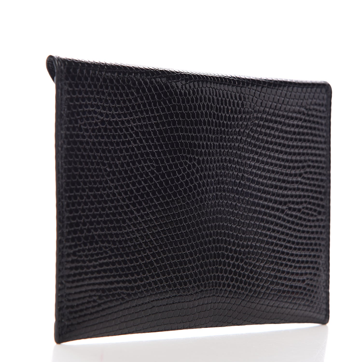 Hermes Lizard Niloticus Envelope Pouch Black 3 of 6