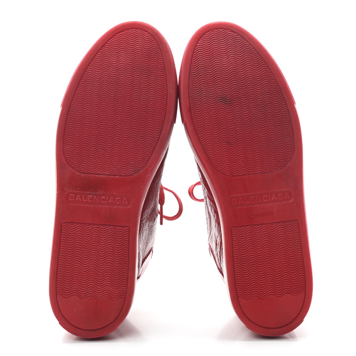 Crinkled Calfskin Womens Arena Sneaker 40 Rouge Grenade