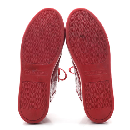 Balenciaga Crinkled Calfskin Womens Arena Sneaker 40 Rouge Grenade 5 of 8