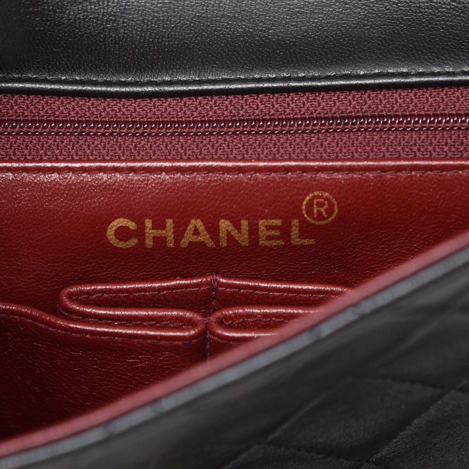 Chanel Lambskin Quilted Mini Square Flap Black 7 of 8