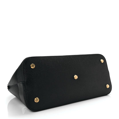 Balenciaga Signature Grained Calfskin Logo M Ville Top Handle Bag Black 4 of 8