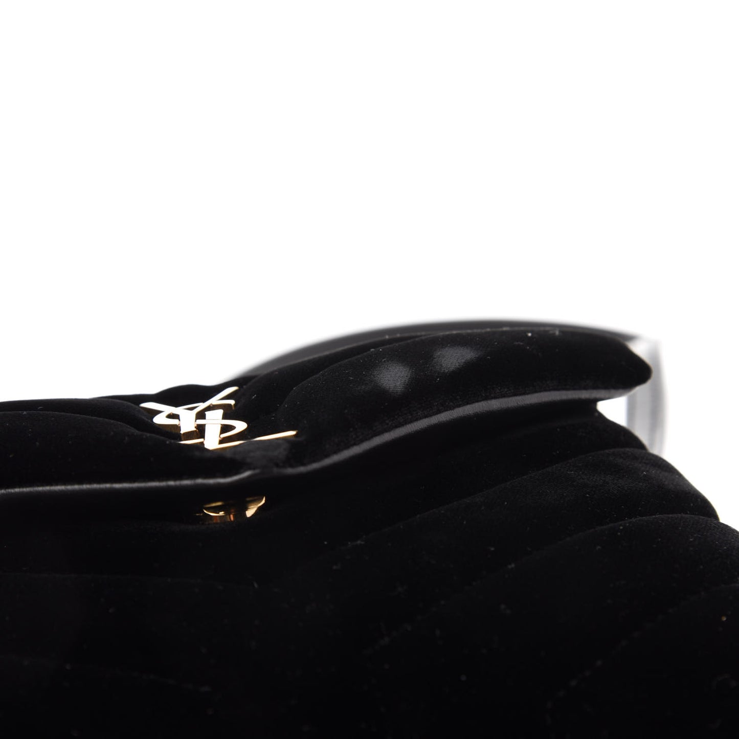Velvet Y Quilted Monogram Toy Loulou Chain Satchel French Black