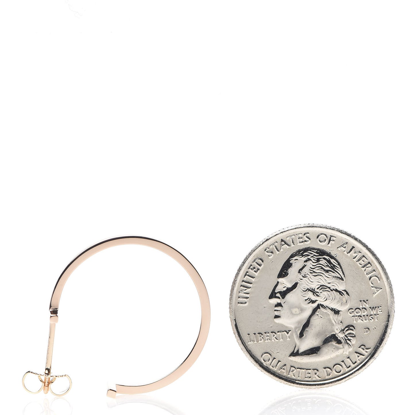 18K Rose Gold Medium T Wire Hoop Earrings