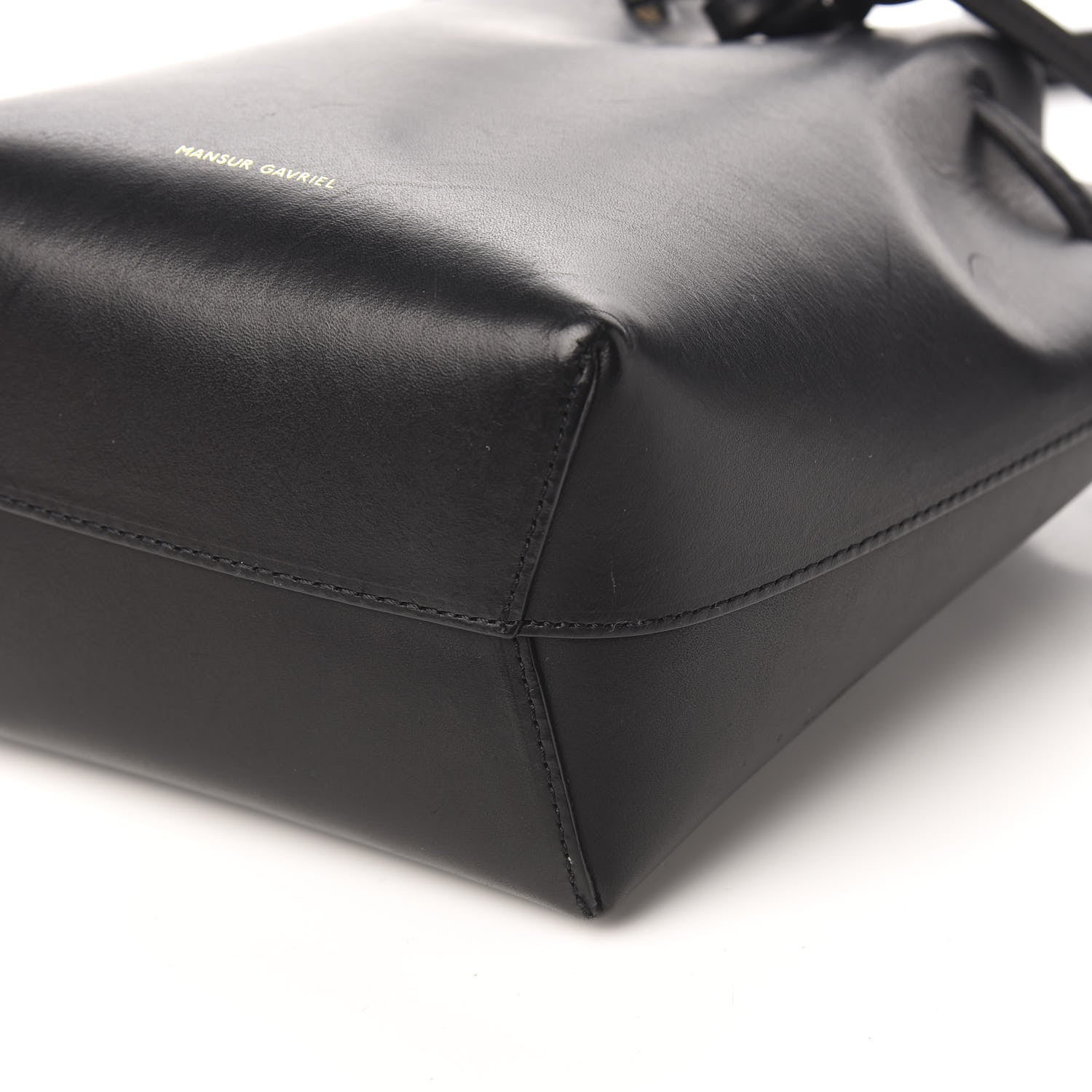Mansur Gavriel Calfskin Mini Mini Bucket Bag Black Royal 8 of 9
