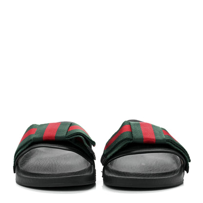 Gucci Satin Web Bow Slide Sandals 35 Black 2 of 9