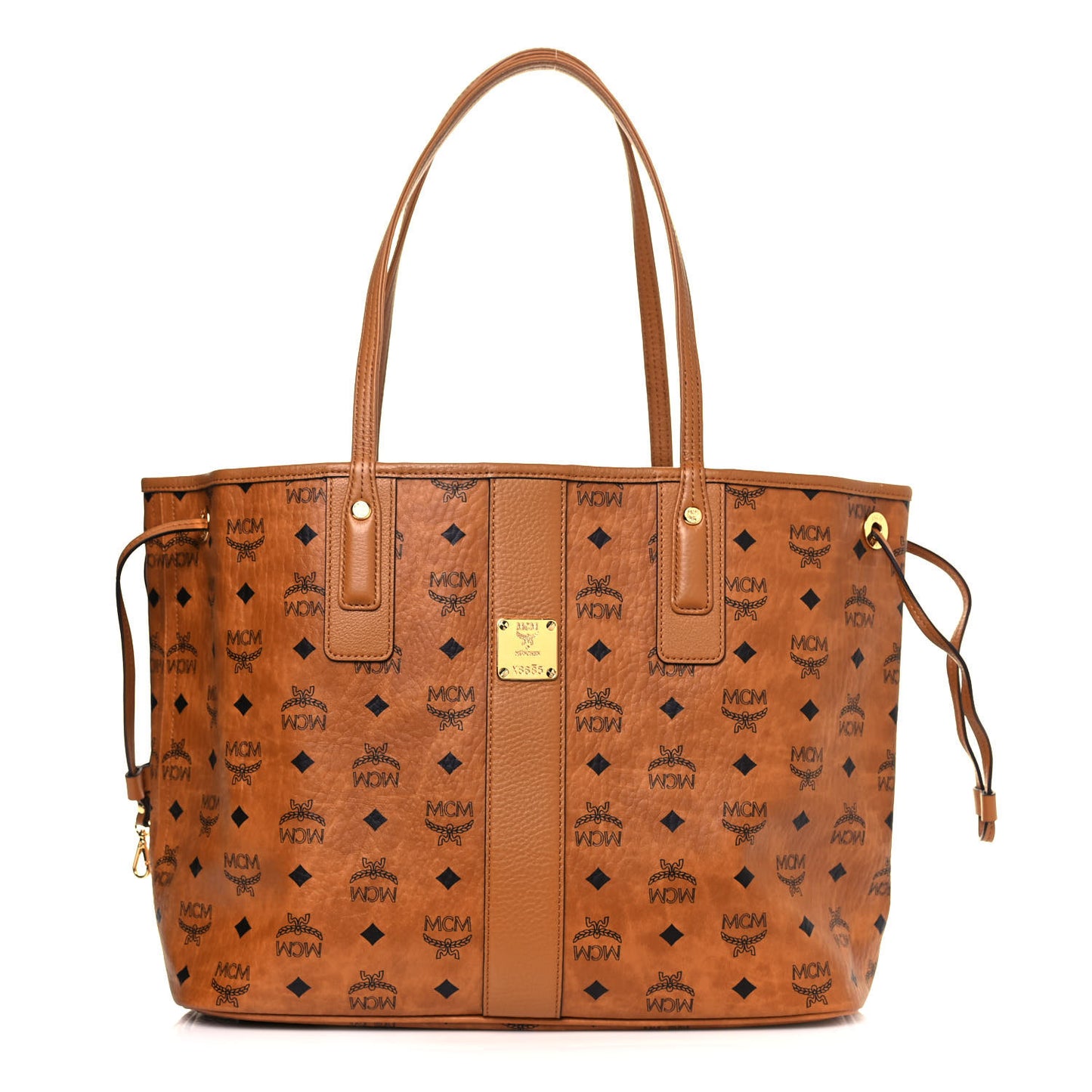 Visetos Medium Liz Reversible Shopper Tote Cognac