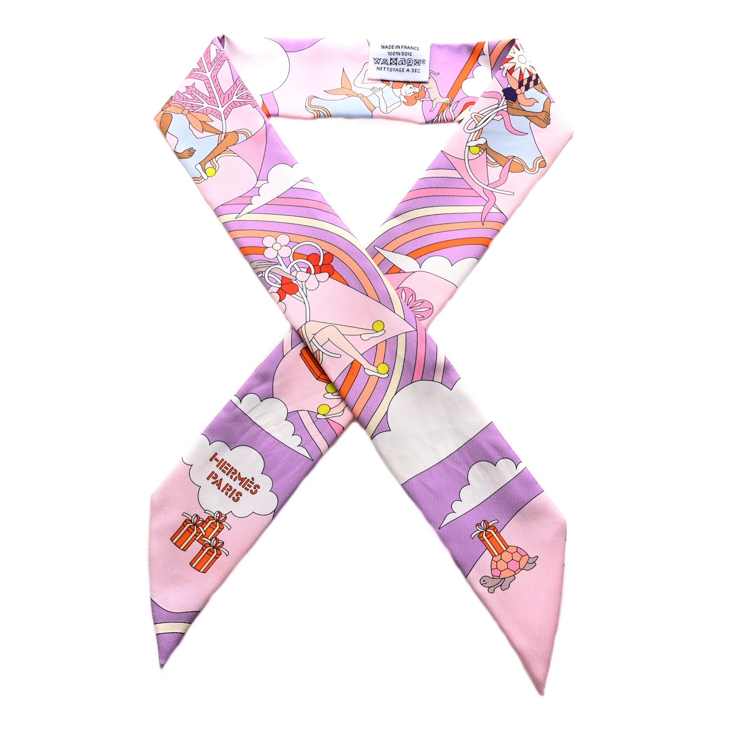 Hermes Silk Carres Volants Twilly Lilas 1 of 4