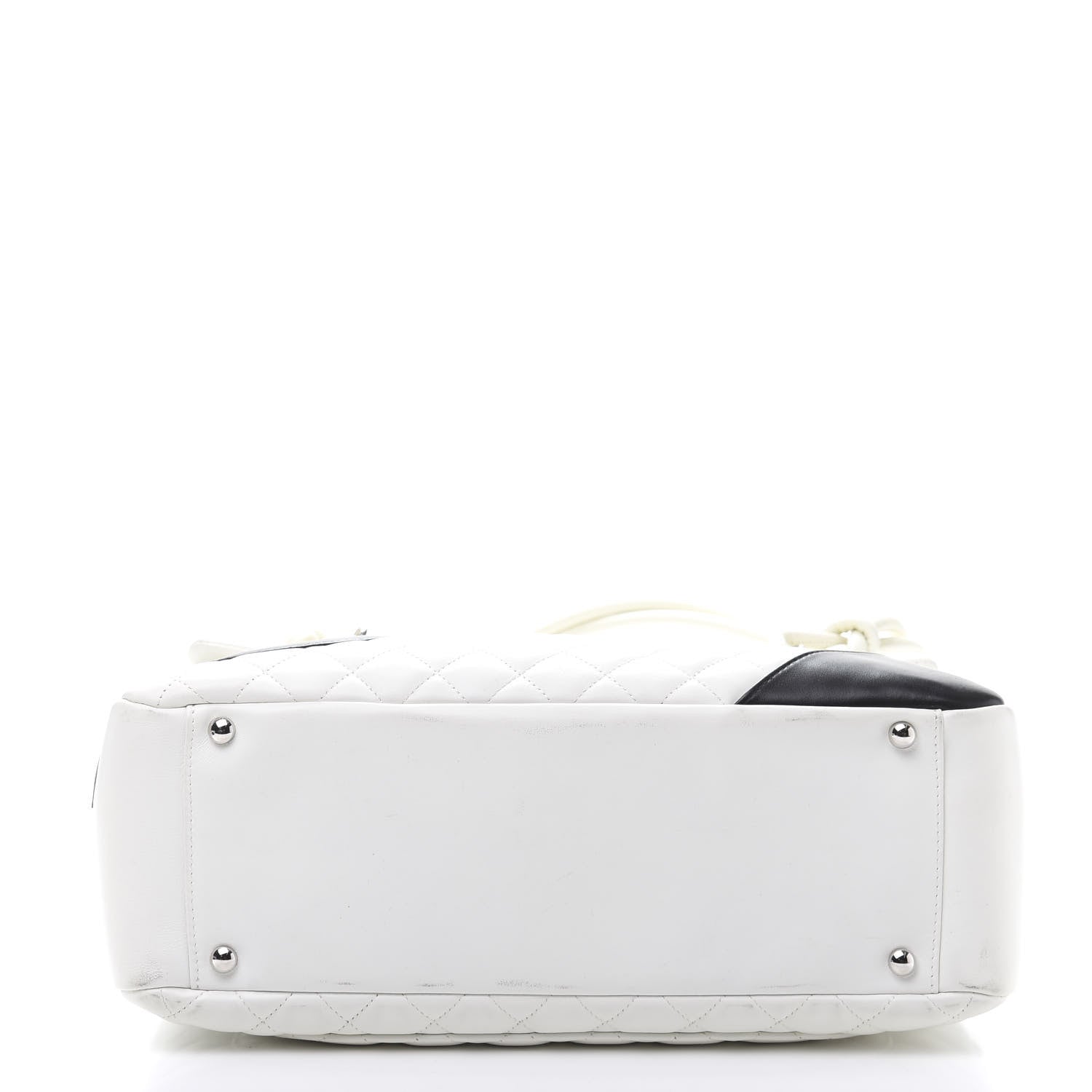 Chanel Calfskin Quilted Large Cambon Flap White Black 7 of 13