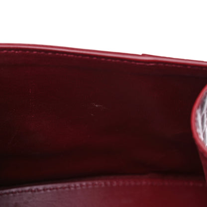 Balenciaga Shiny Calfskin Crocodile Embossed Small Hourglass Top Handle Bag Dark Red 14 of 15