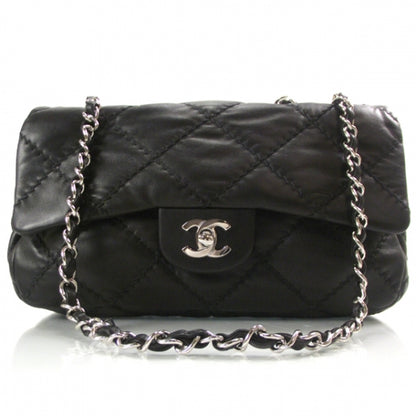 Chanel Lambskin Stitched Medium Flap Black 1 of 11