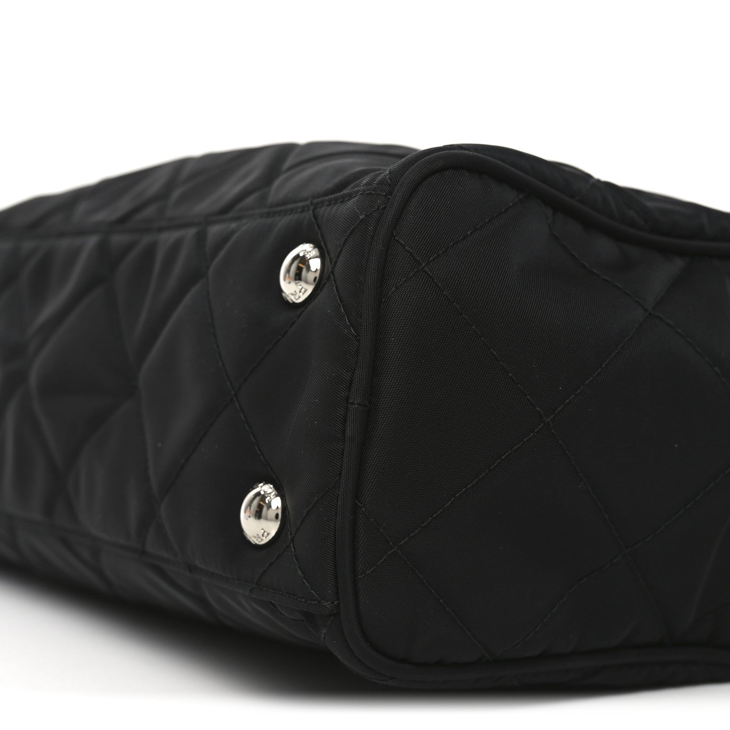 Prada Nylon Tessuto Impuntu Quilted Shoulder Bag Black 9 of 9