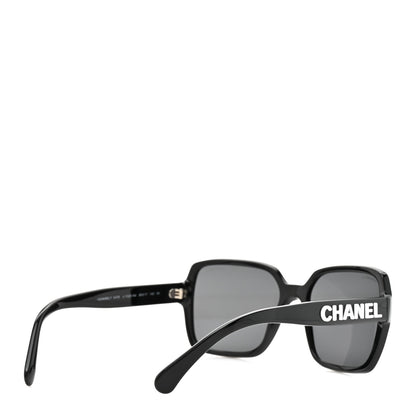 Chanel Acetate Square Sunglasses 5408 Black 4 of 8