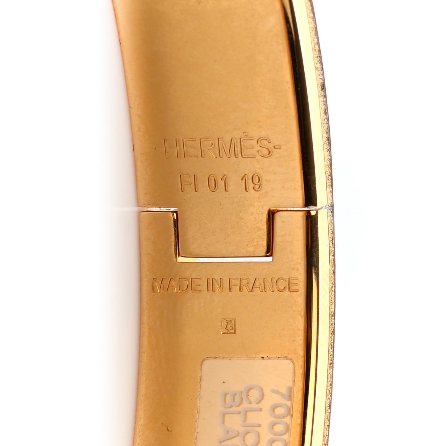 Enamel Narrow Clic Clac H Bracelet PM White