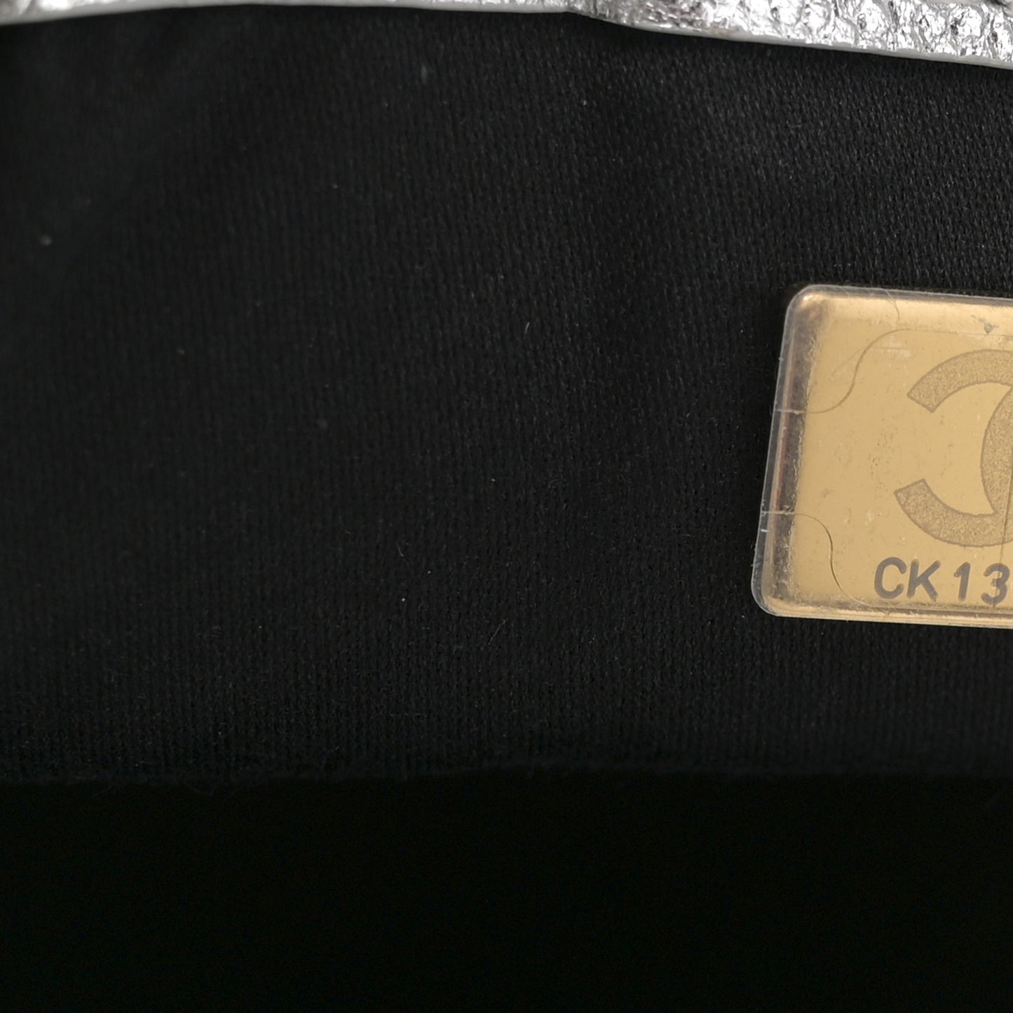 Metallic Caviar Quilted Small Chanel 25 Handbag Silver