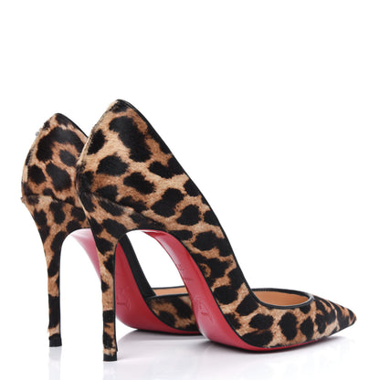 Christian Louboutin Pony Hair Leopard Iriza 100 Pumps 37.5 Brown 4 of 22