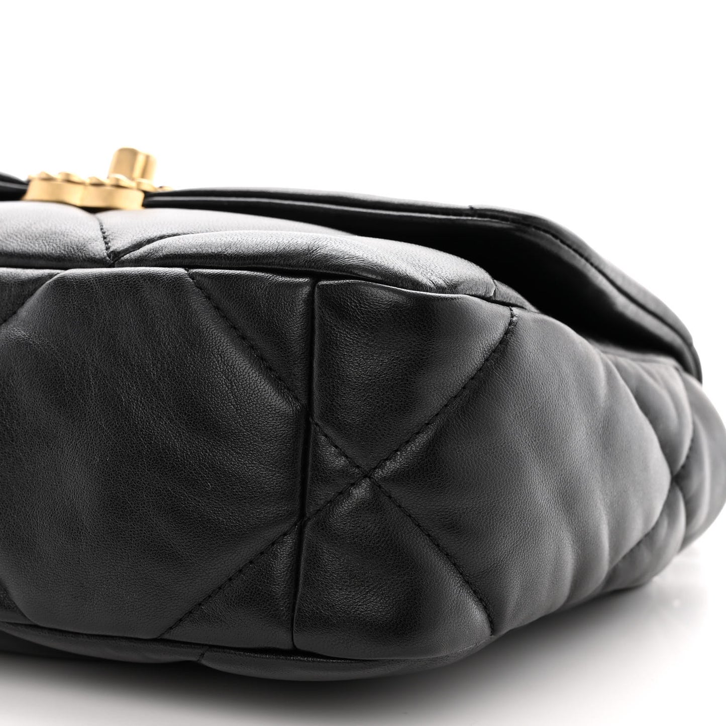 Lambskin Quilted Medium Chanel 19 Flap Black