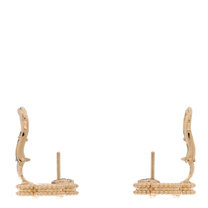 Van Cleef & Arpels VAN CLEEF & ARPELS 18K Yellow Gold Mother of Pearl Vintage Alhambra Earrings 3 of 5