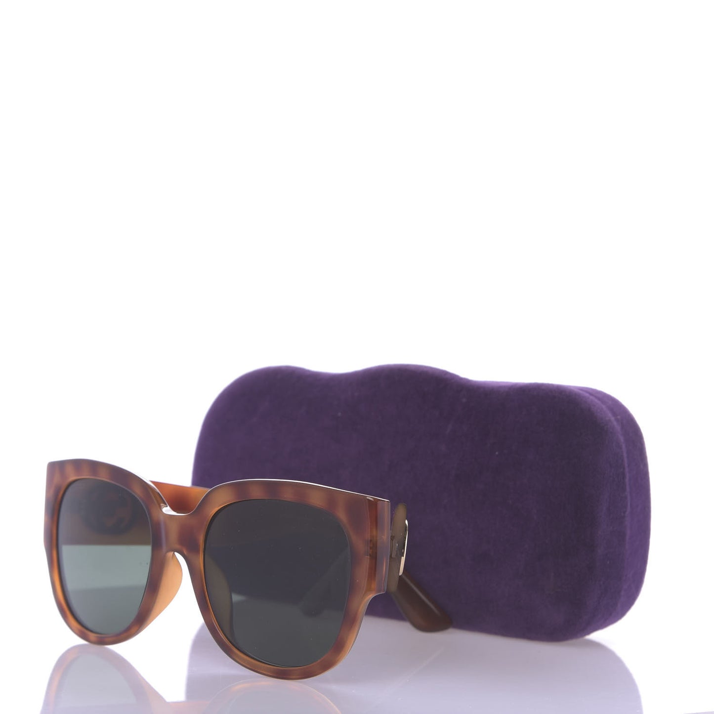 Acetate Square Frame Sunglasses GG0142SA Tortoise