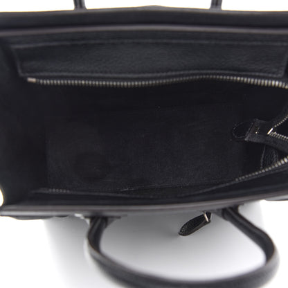 Celine Drummed Calfskin Nano Luggage Black 5 of 10